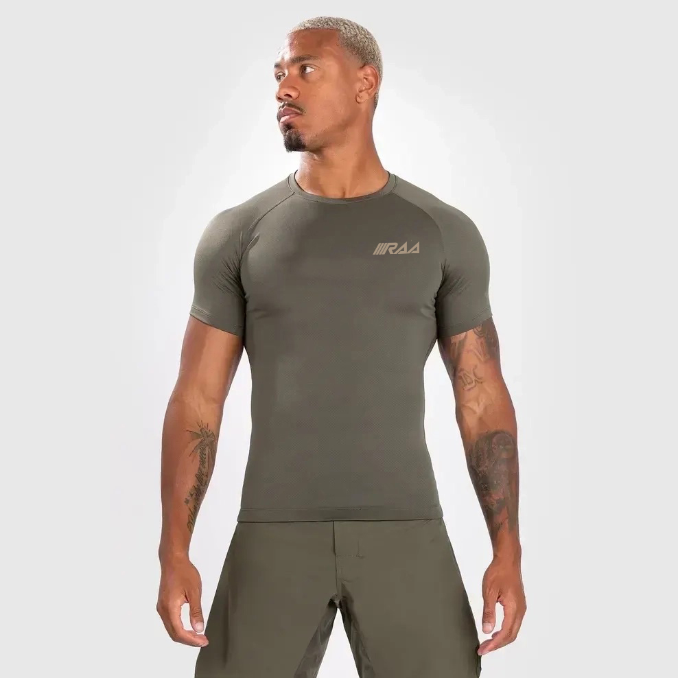 Men’s Short Sleeve Rashguard – Khaki